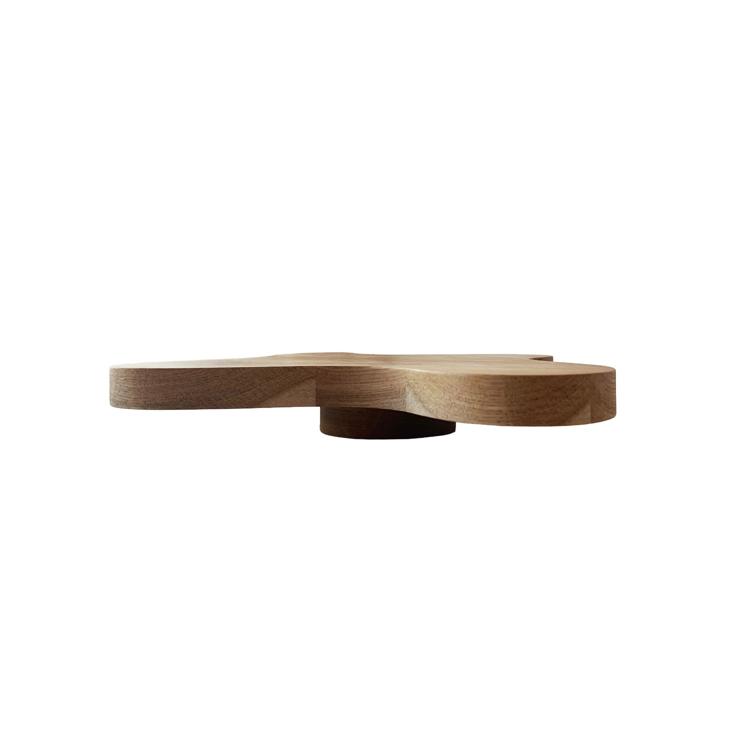 Round wooden flower stand, oak
