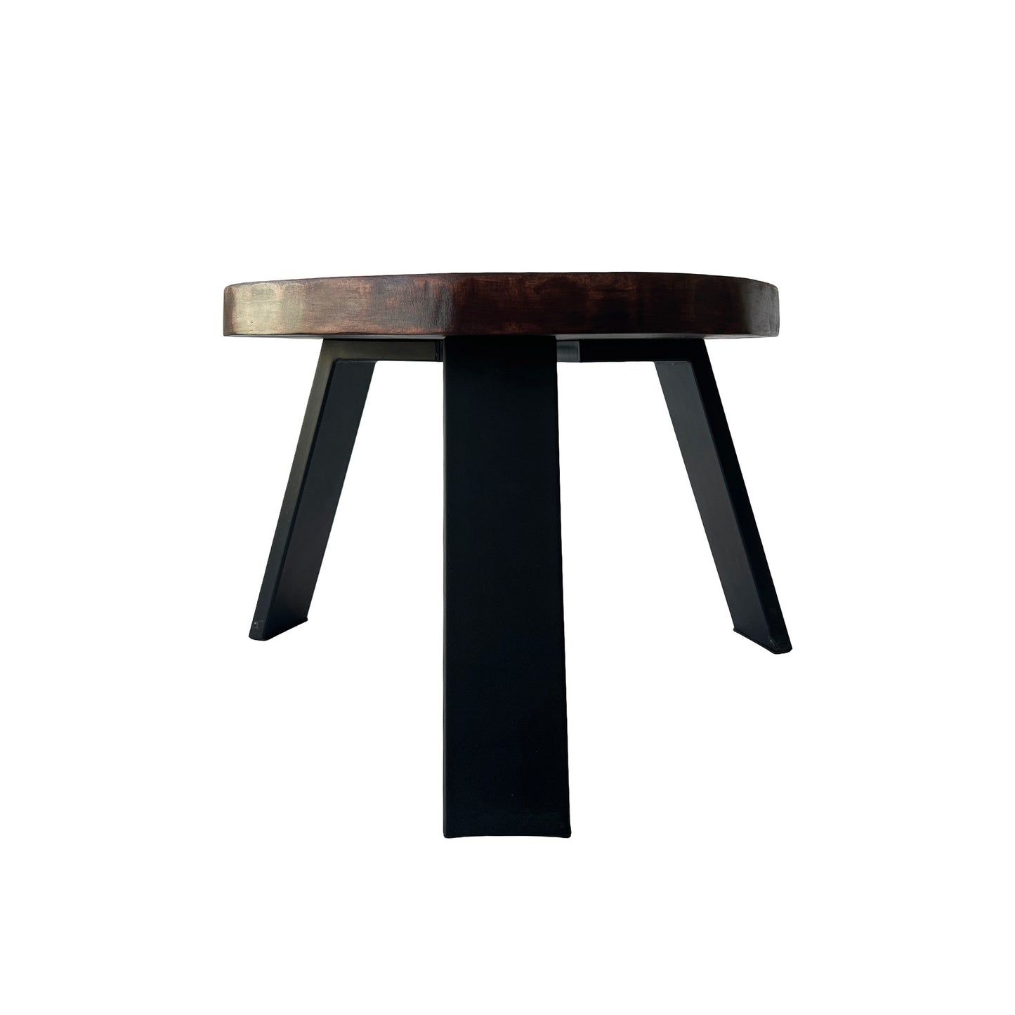 Round wooden coffee table, birch