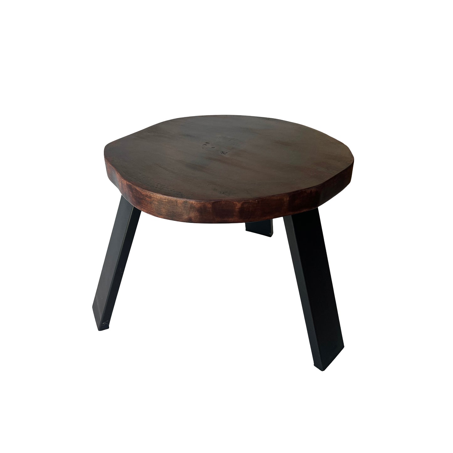 Round wooden coffee table, birch