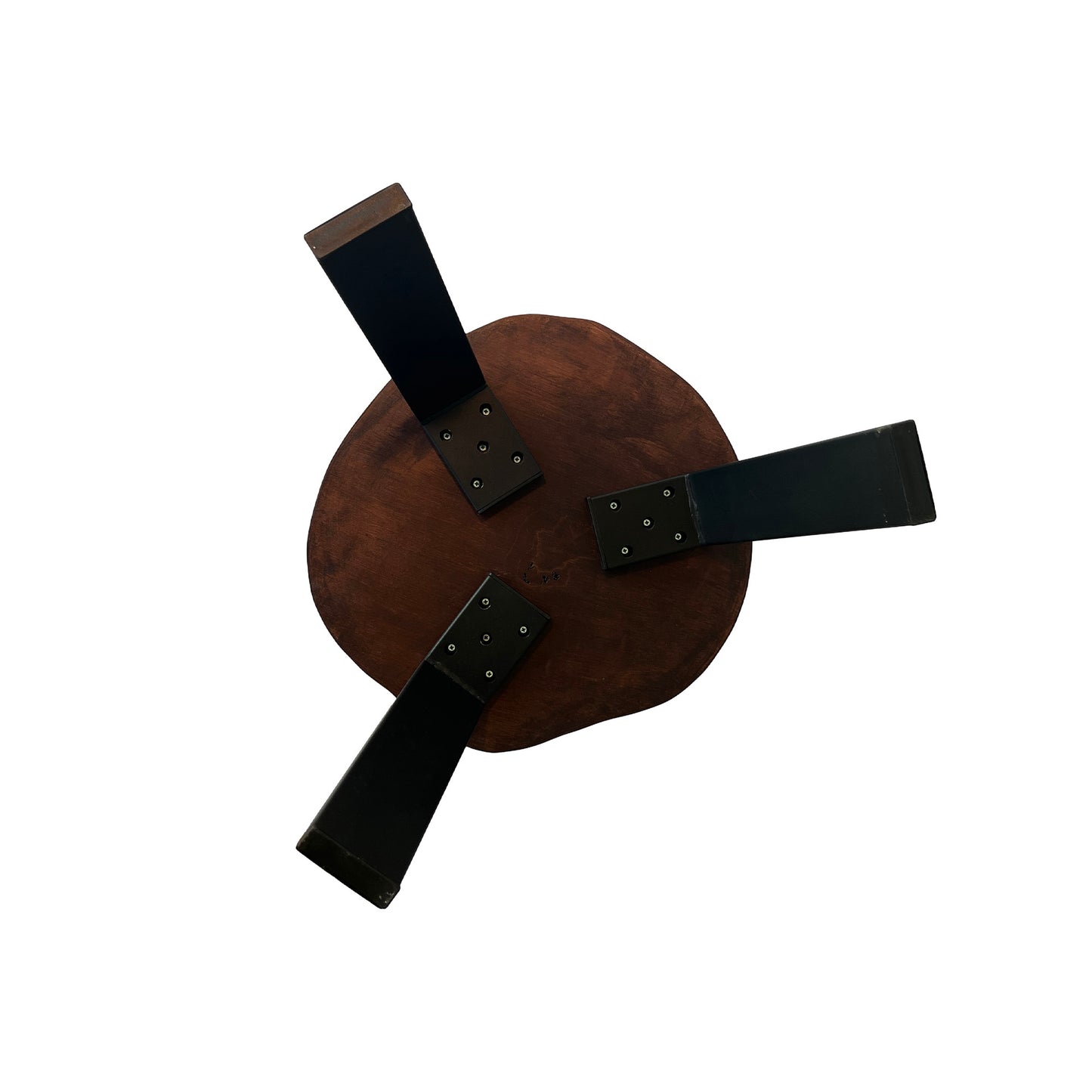 Round wooden coffee table, birch