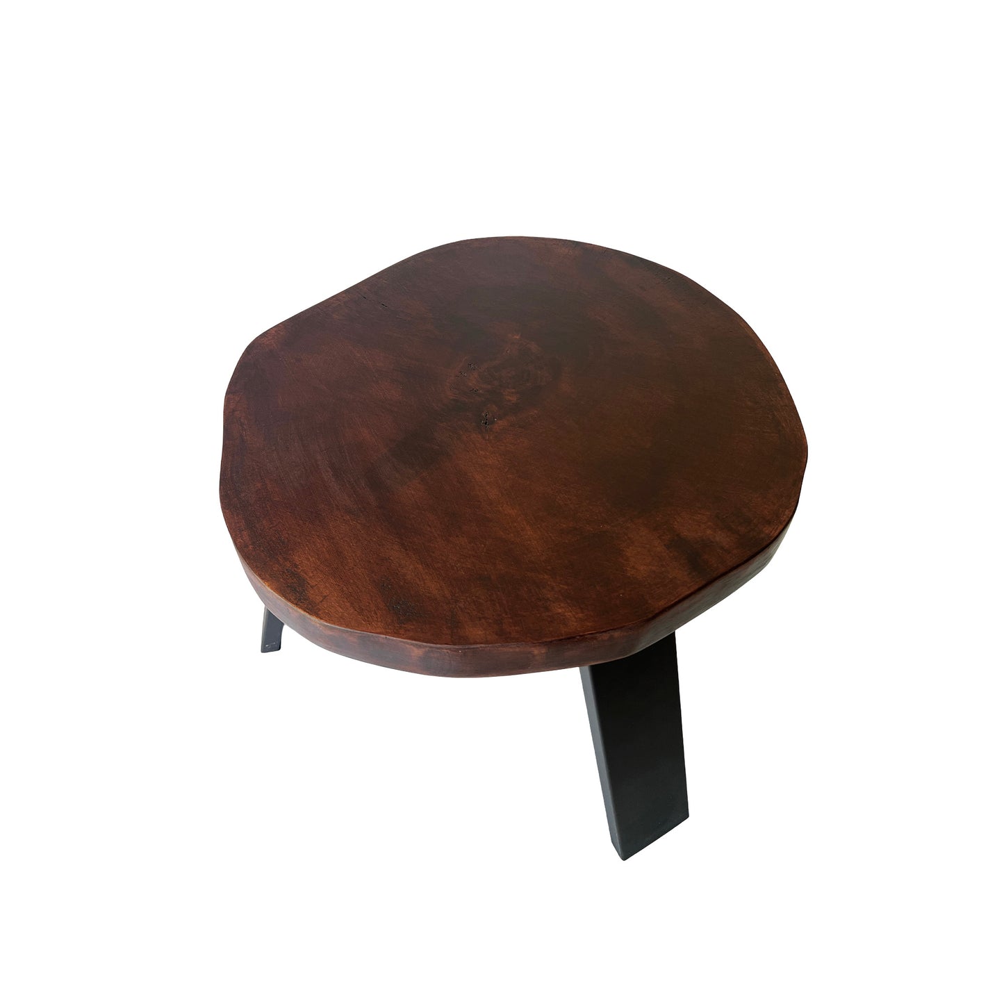 Round wooden coffee table, birch