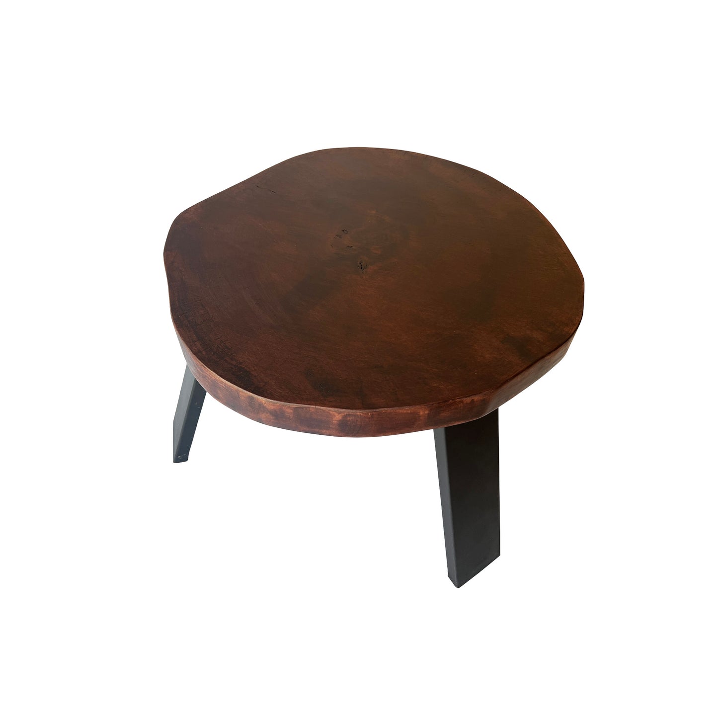 Round wooden coffee table, birch
