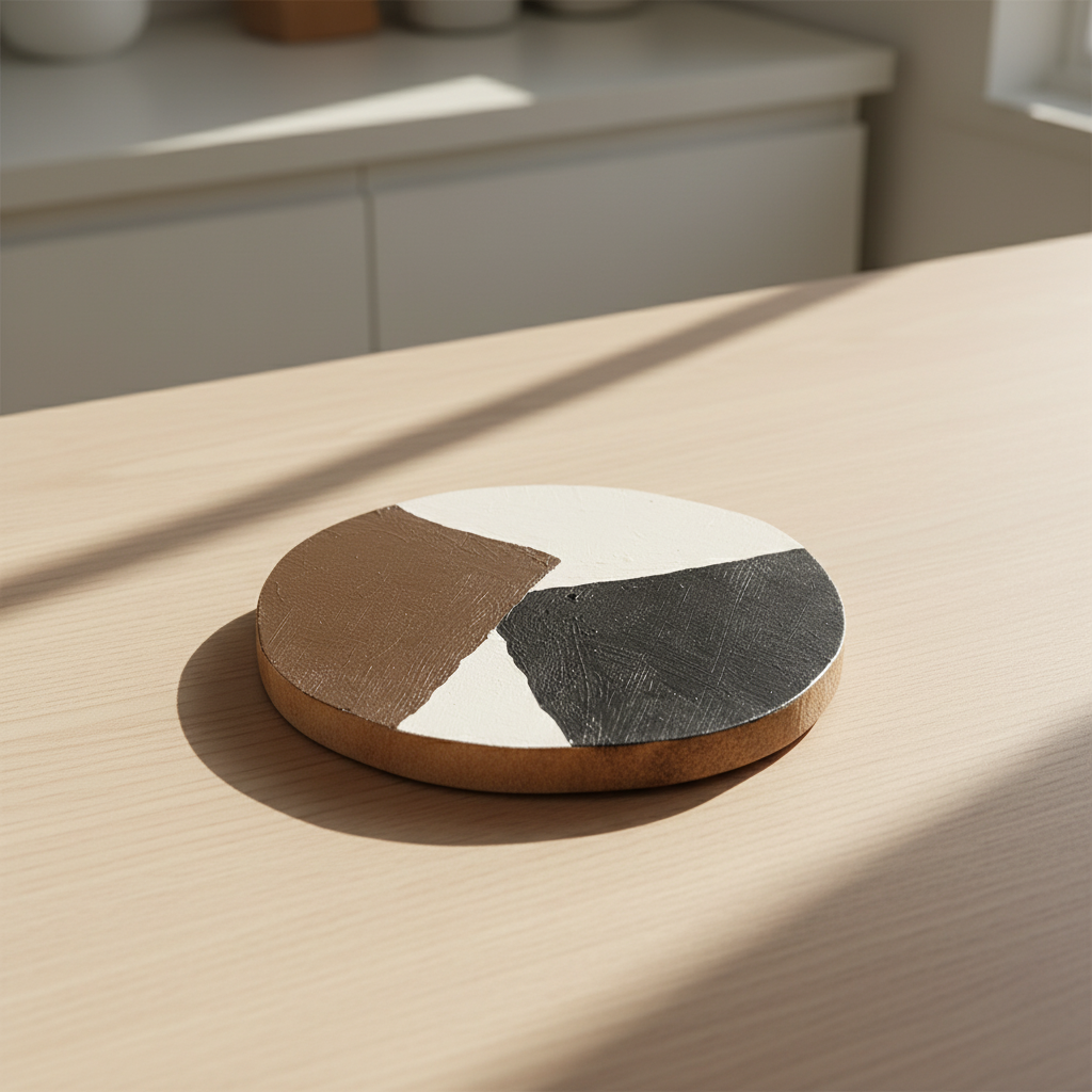 Wooden coaster, birch