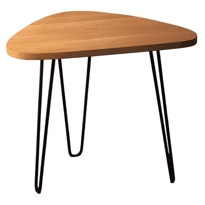 Asimetriškas medinis kavos staliukas, ažuolas