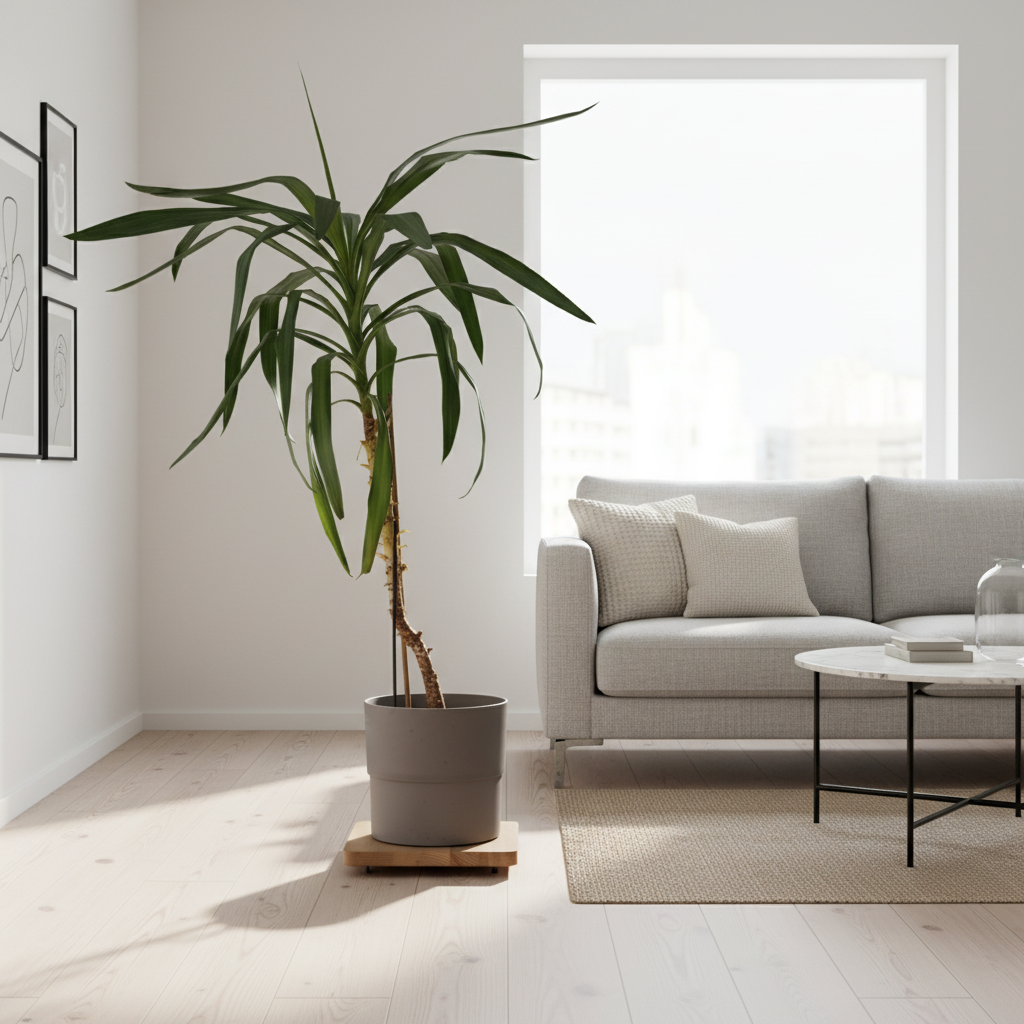 Round wooden flower stand, birch