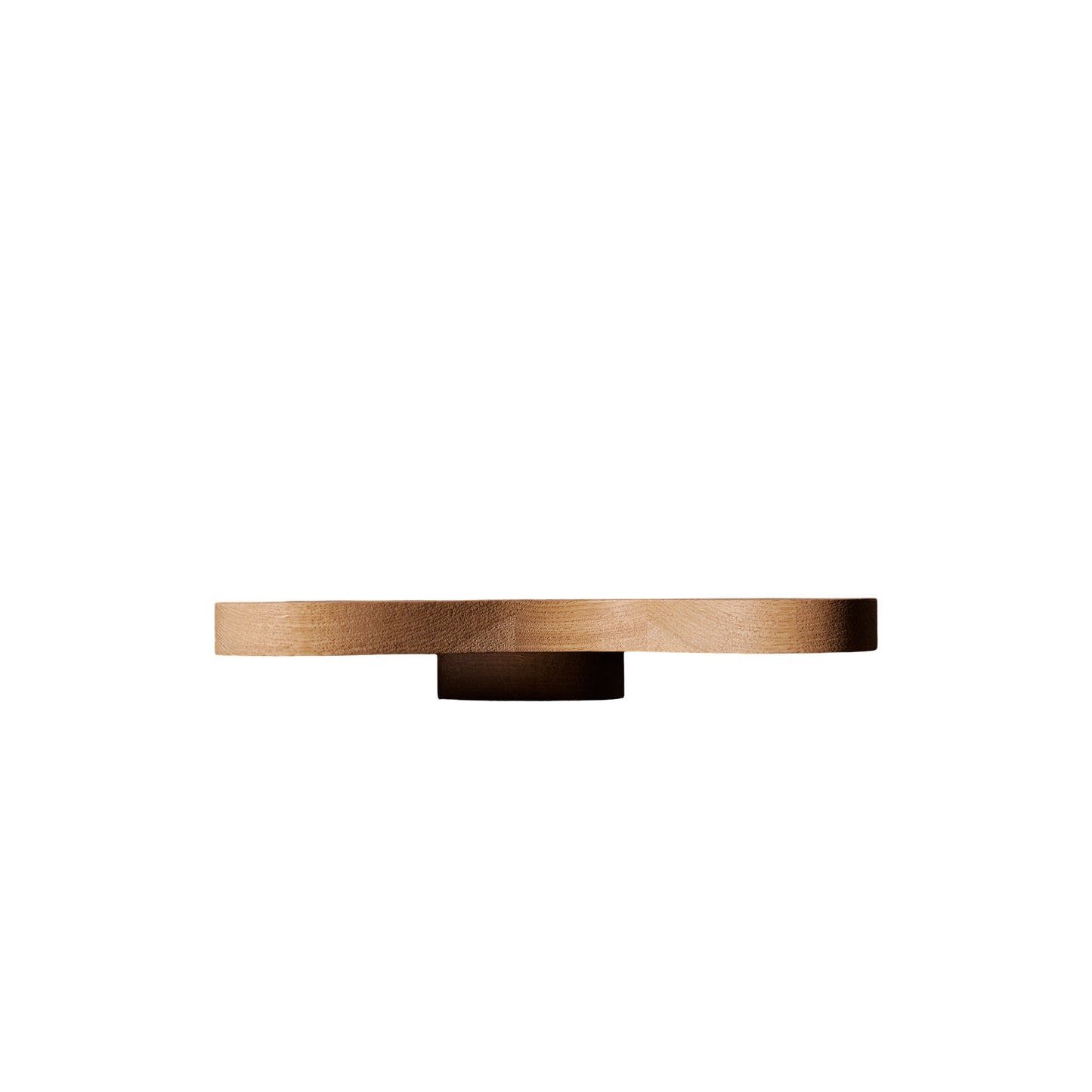 Round wooden flower stand, oak