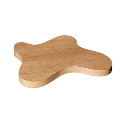 Round wooden flower stand, oak