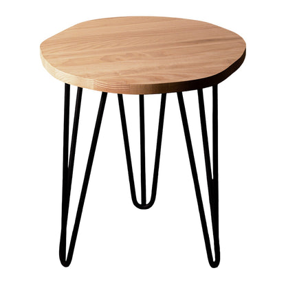 Medinis apvalus kavos staliukas, ažuolas