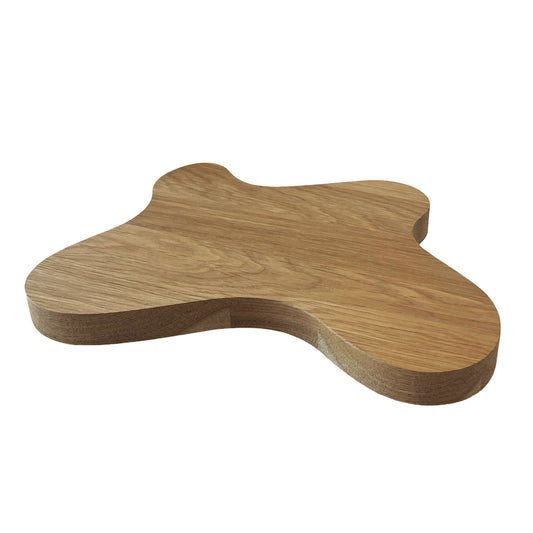 Round wooden flower stand, oak