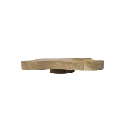 Round wooden flower stand, oak