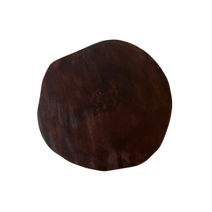 Round wooden coffee table, birch