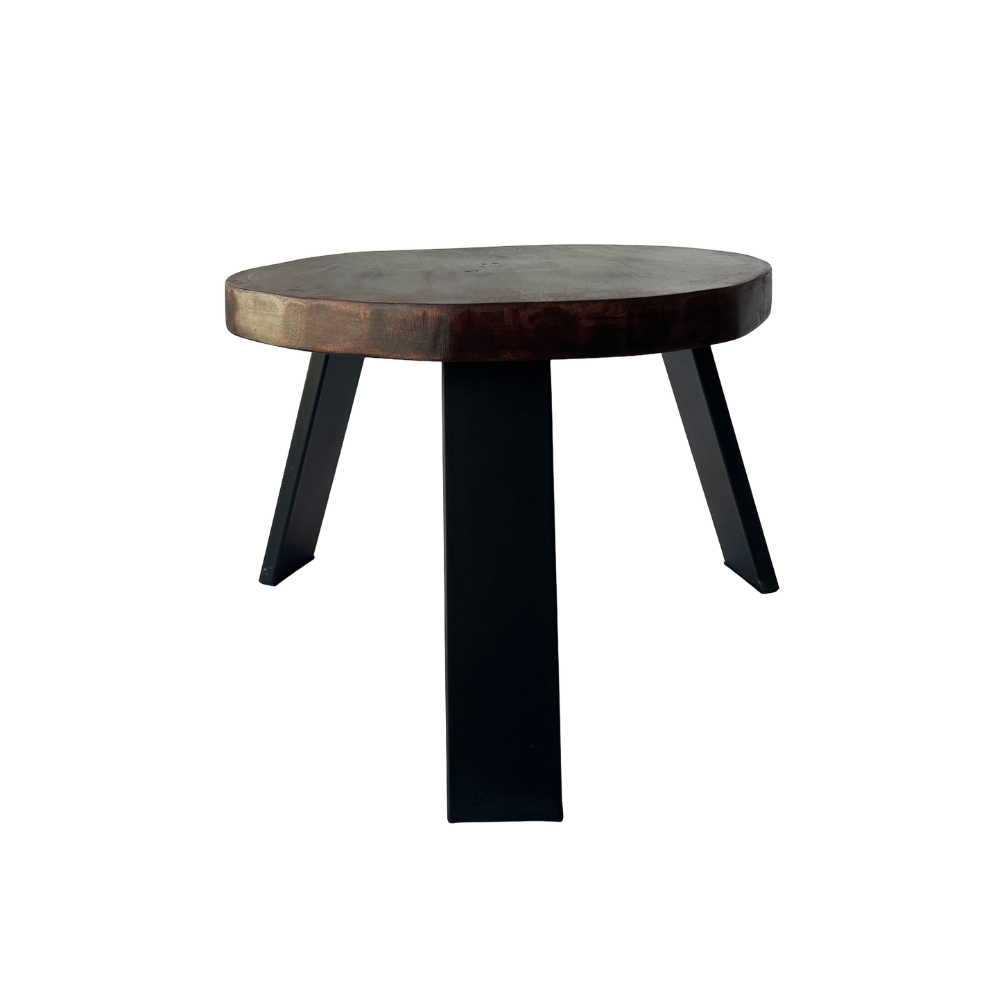 Round wooden coffee table, birch