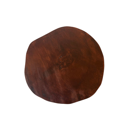 Round wooden coffee table, birch