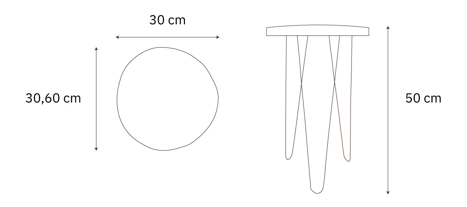 Round side coffee table